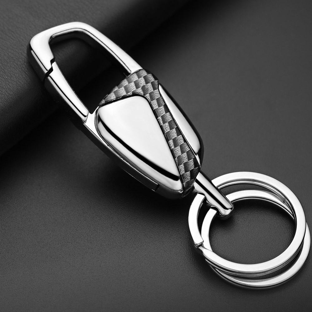 Initial Ring Custom - Personalisierter Schlüsselanhänger mit Doppelschalter, individueller Schriftzug,