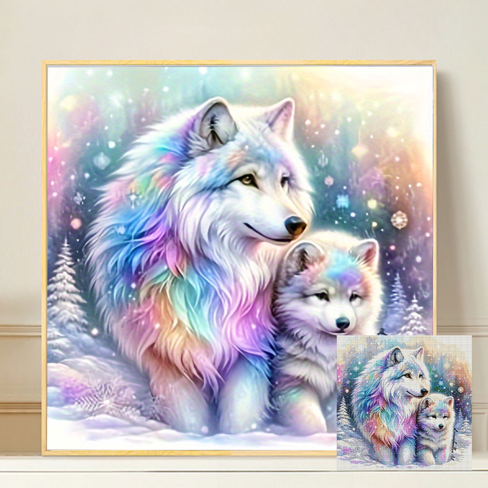 Photo Mosaic Print - Tier-Diamantmalerei Komplettset Vollquadratische und Runde Steine