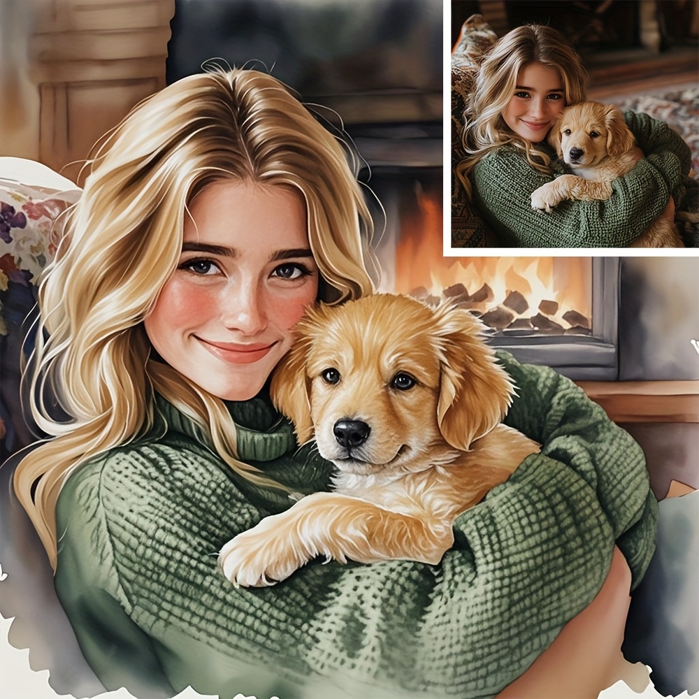 Pet Portrait Custom - Individuell gestalteter Leinwanddruck mit Foto –