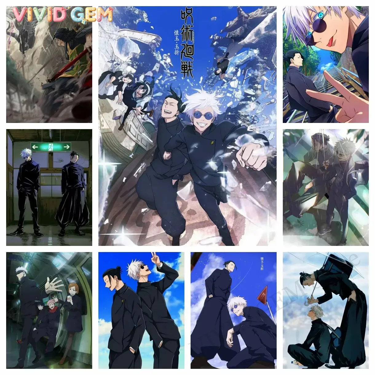 VIVID GEM Jujutsu Kaisen Gojo  – Photo Mosaic Print Bewertung und Preis